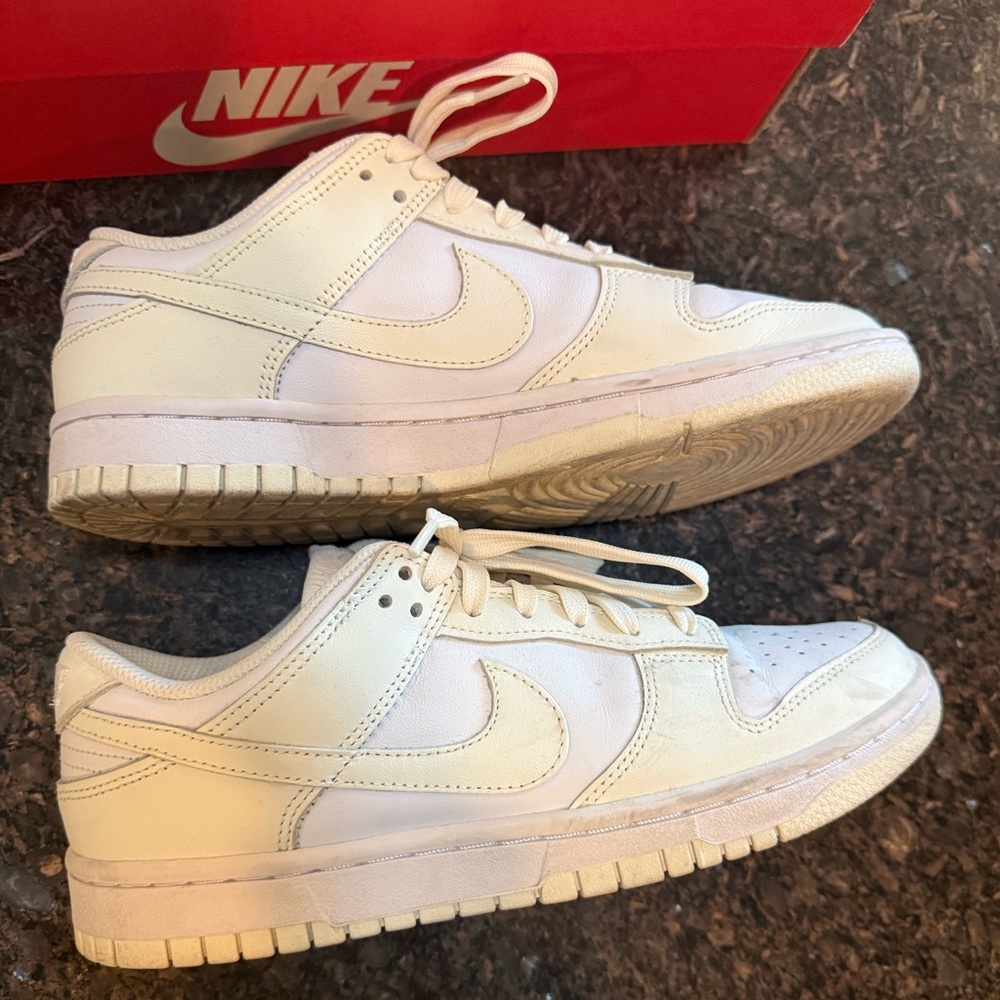 Nike Sneakers. Cream on white. W 7.5. Like new!